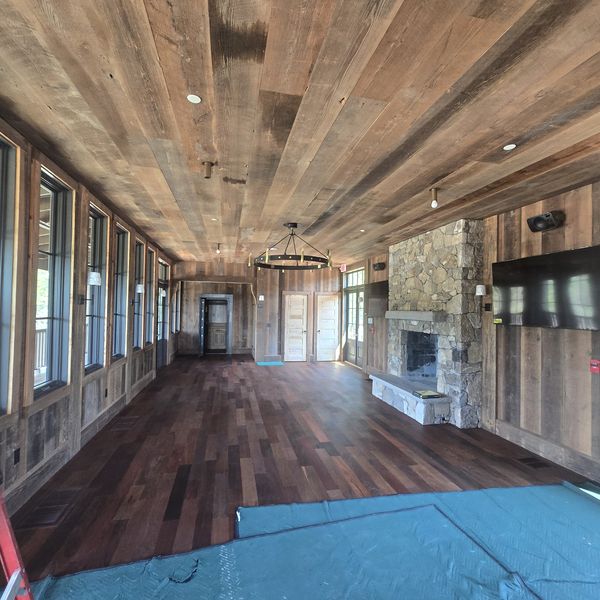 Finished interior with lighting and outlets