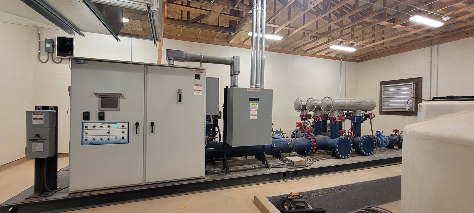 Pump station control panels and distribution gear installed by Ritch Electric