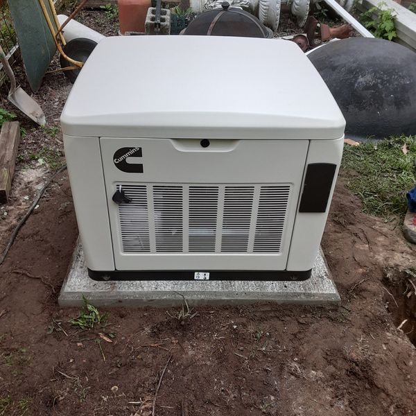 Cummins standby generator on a pad